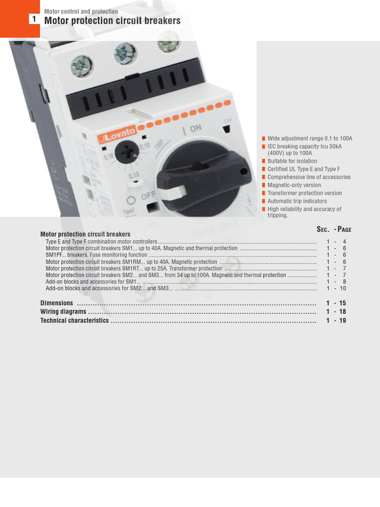 Motor Protection Circuit Breakers Guide | PDF | Fuse (Electrical ...