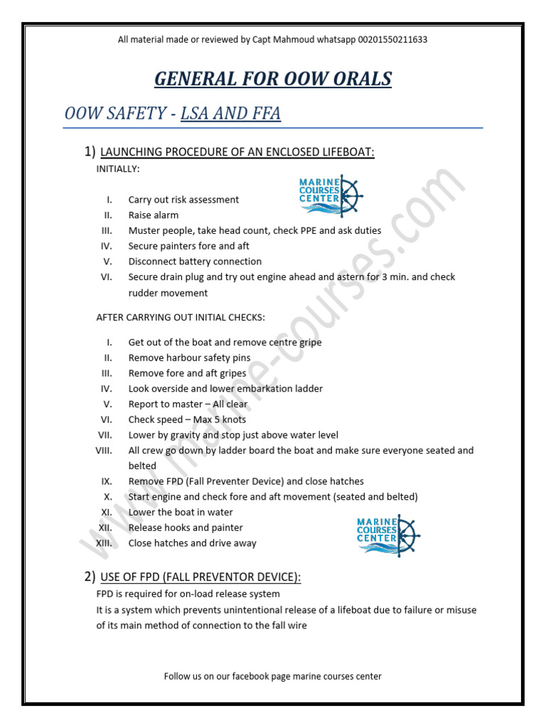 General - LSA & FFA | PDF | Dangerous Goods | Hazards