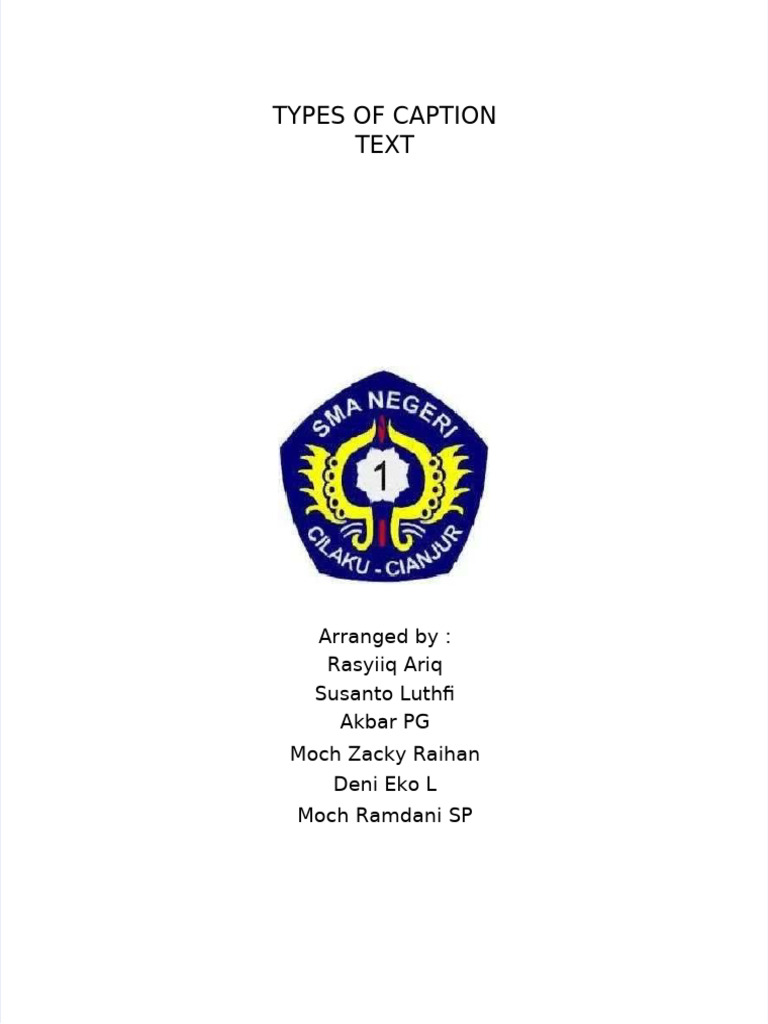 Understanding Caption Types | PDF