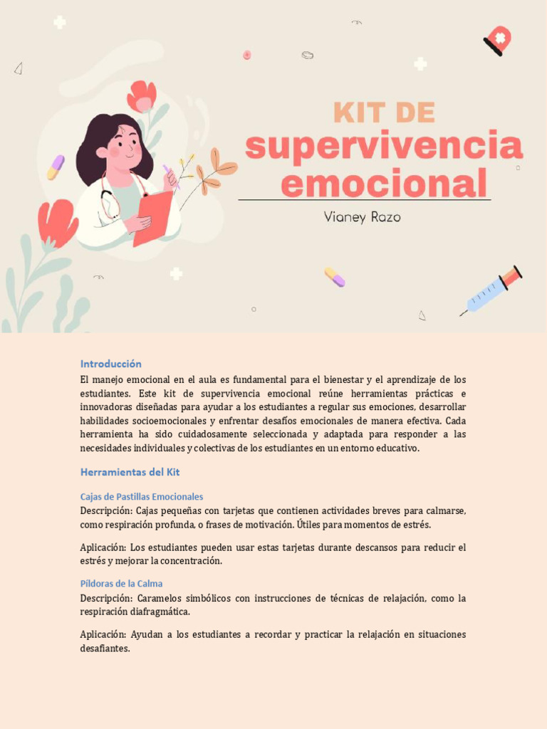 Kit de Supervivencia Emocional Escolar | PDF | Las emociones ...