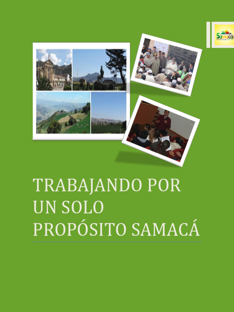 Plan de Desarrollo Samacá 2016-2019 | PDF | Constitución | Infraestructura