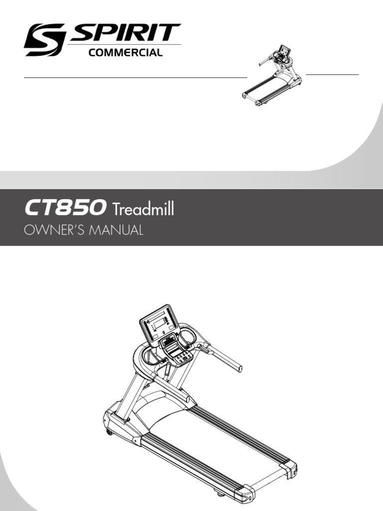 CT850 Treadmill Owner's Manual | PDF | Screw | High Intensity Interval Training
