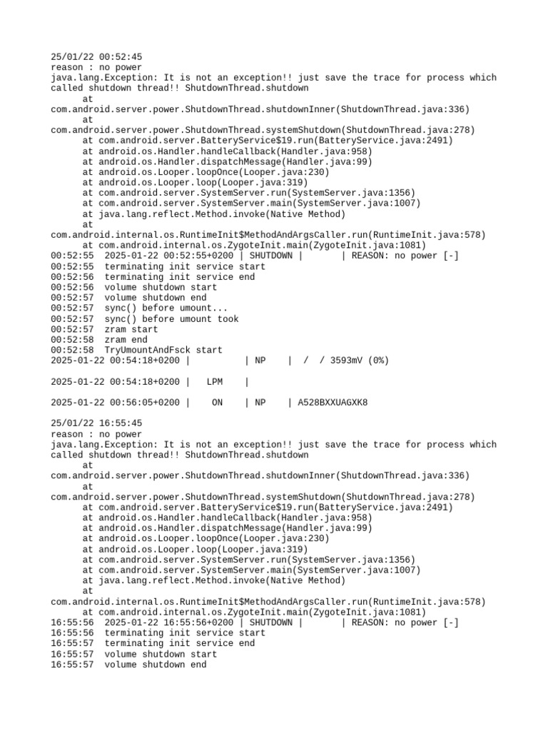 Android Shutdown Log Analysis | PDF | Embedded Linux Distributions ...