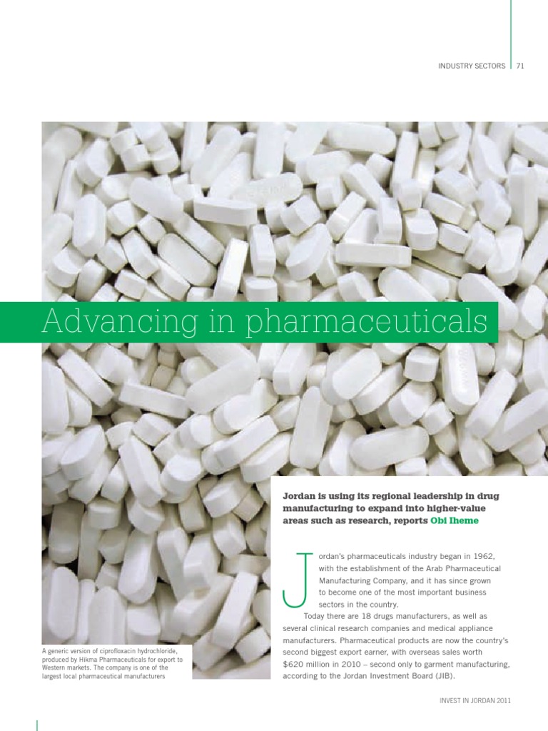 Invest in Jordan 2011 Advancing in Pharmaceuticals Jordan