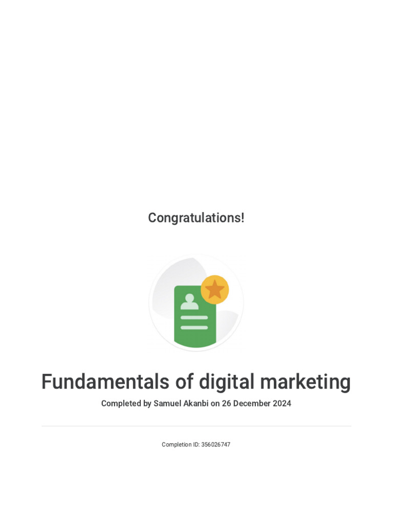Fundamentals of Digital Marketing | PDF