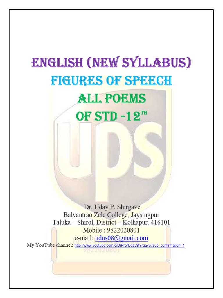 Analyzing Figures of Speech in Poetry | PDF | Question | Poetry