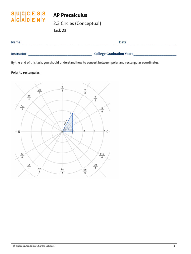Converting Polar and Rectangular Coordinates | PDF