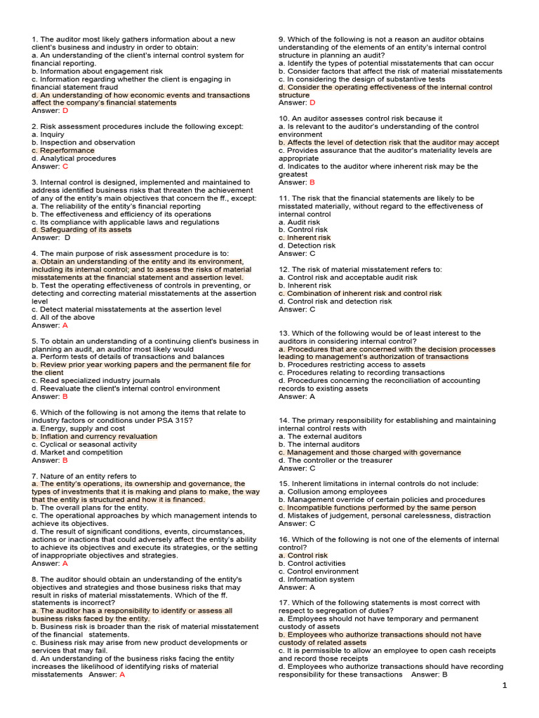 Understanding the Entity Drills | PDF | Internal Control | Audit