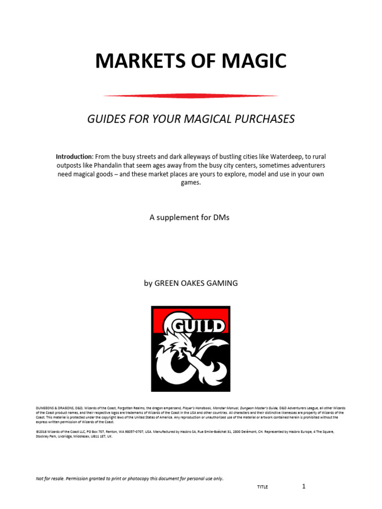 2009928-Magic Items | PDF | Dungeons & Dragons | Wizards Of The Coast
