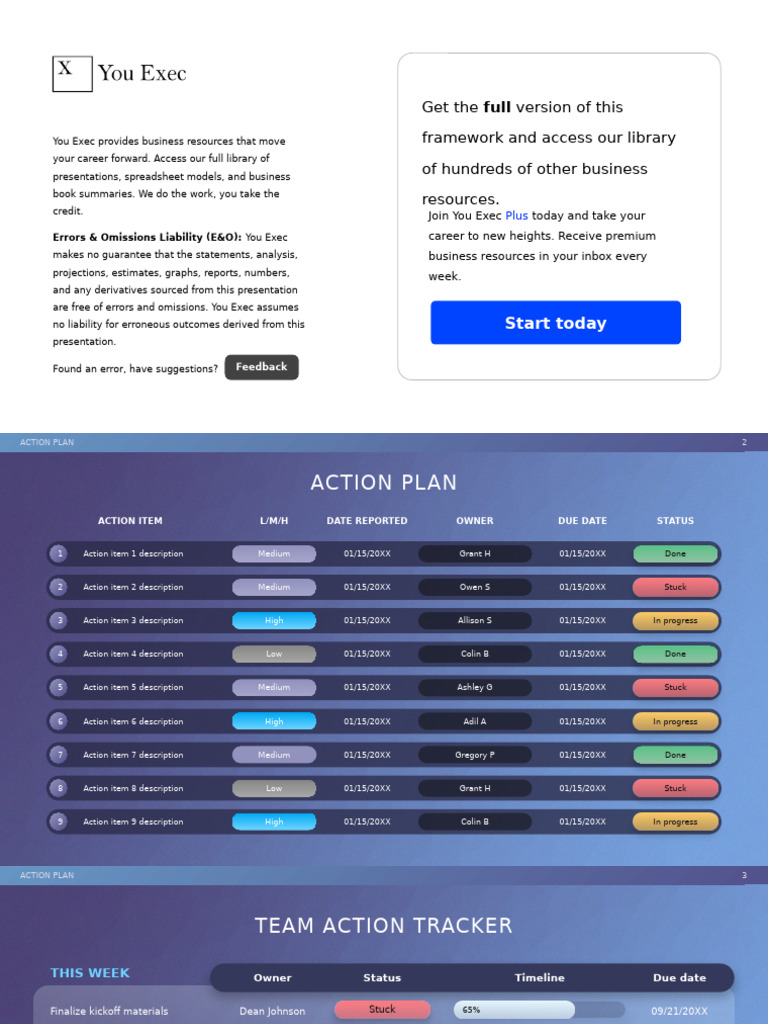 Business Action Plan Template | PDF | Business