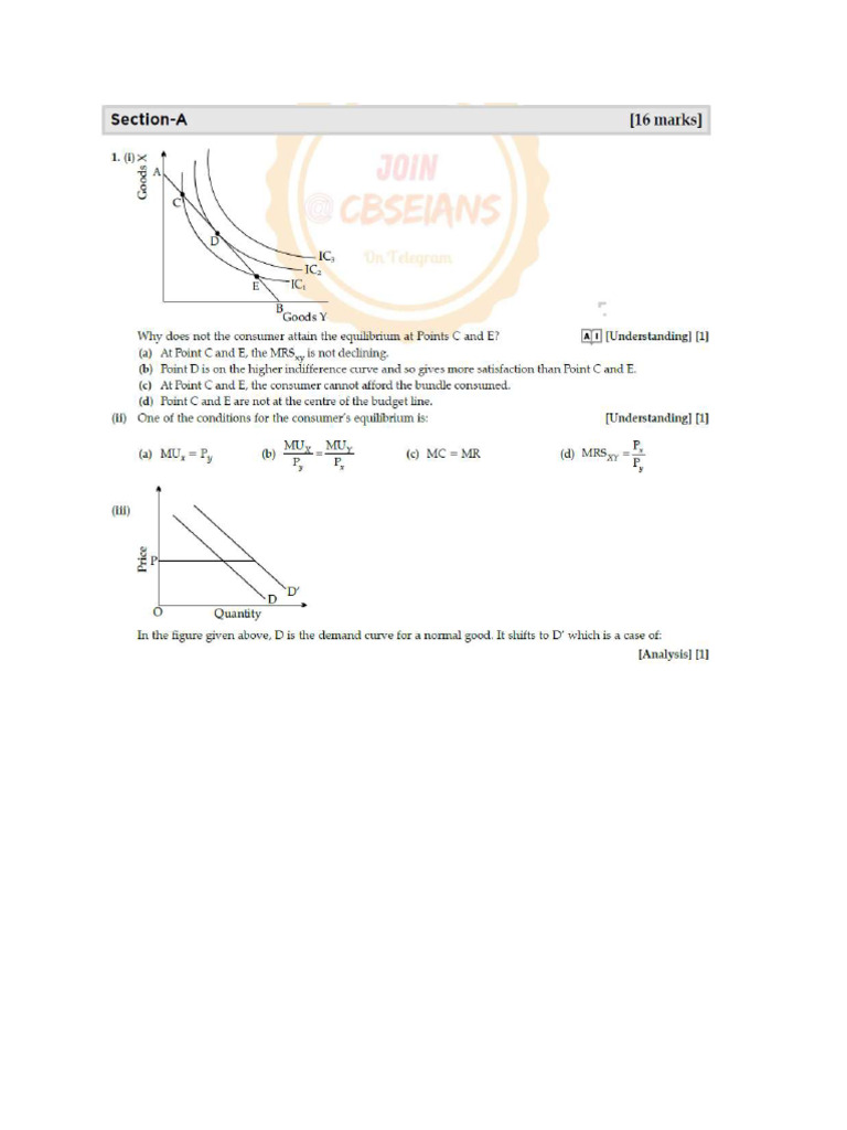 PAPER 1 Economics | PDF