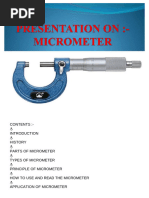 Micrometer Parts and Usage Guide | PDF