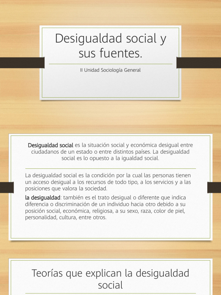 Fuentes de la Desigualdad Social | PDF | Discriminación y relaciones ...