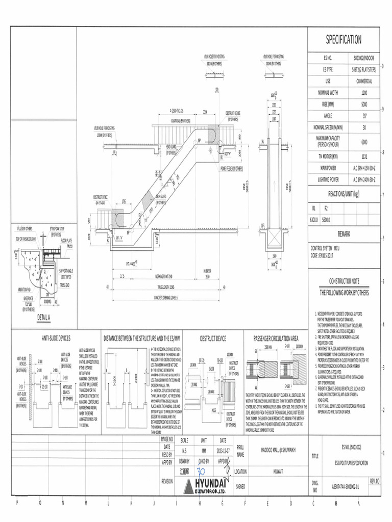 DL661 - Haddco Mall at Shuwaikh Apd Escalator Drawings | PDF