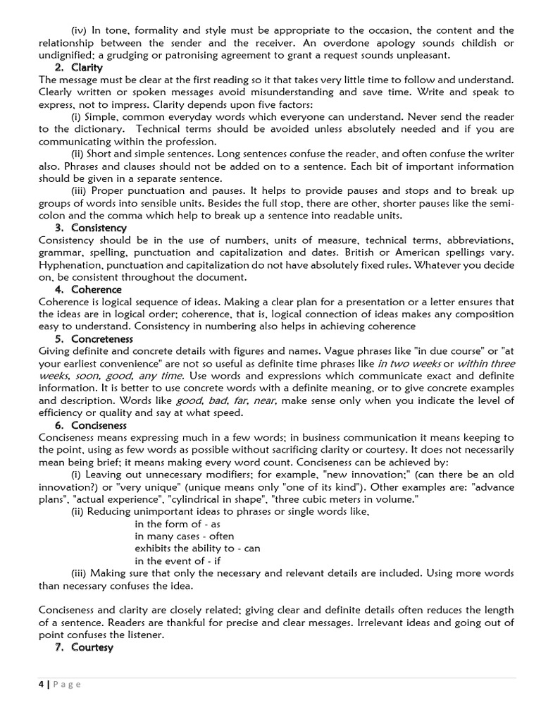Comm Skills Notes 4 | PDF | Punctuation | Sentence (Linguistics)