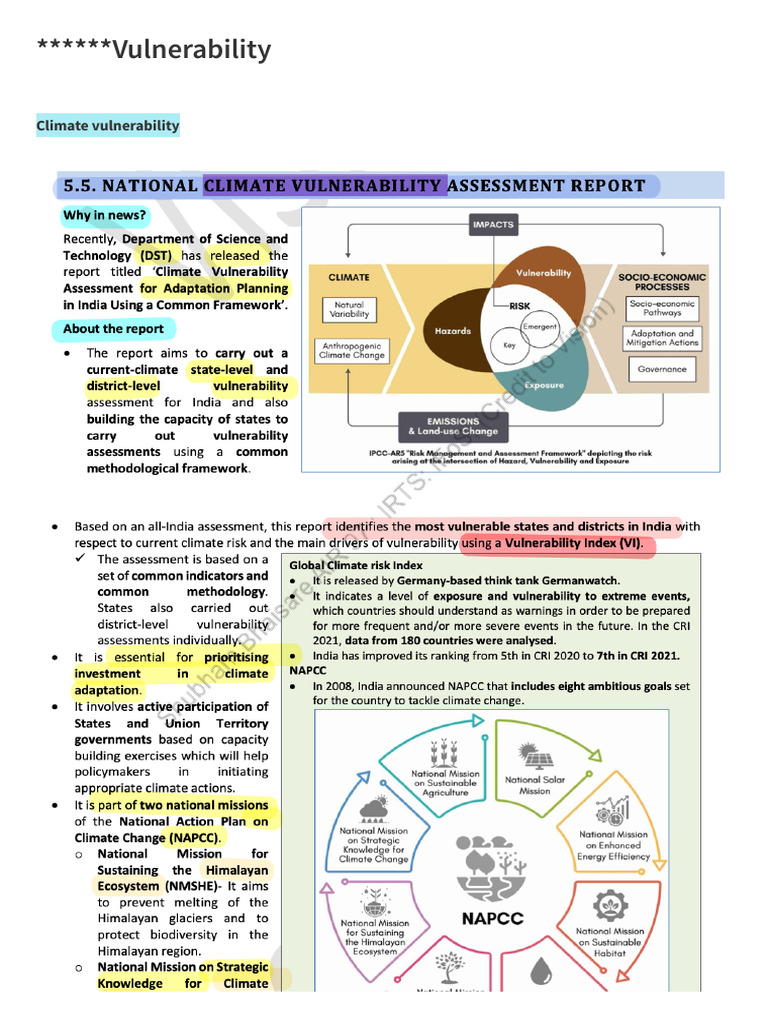 India’s Climate Vulnerability and Disaster Management | PDF | Tropical ...