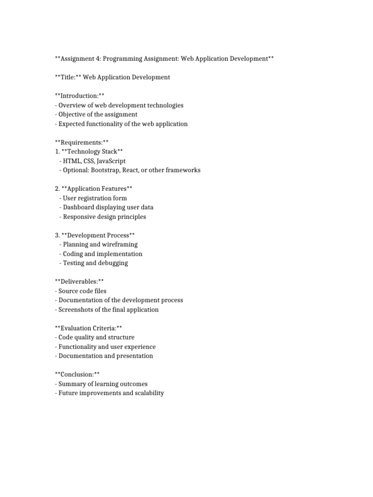 Web Dev Assignment | PDF