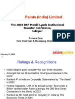 Asian Paints (India) Limited