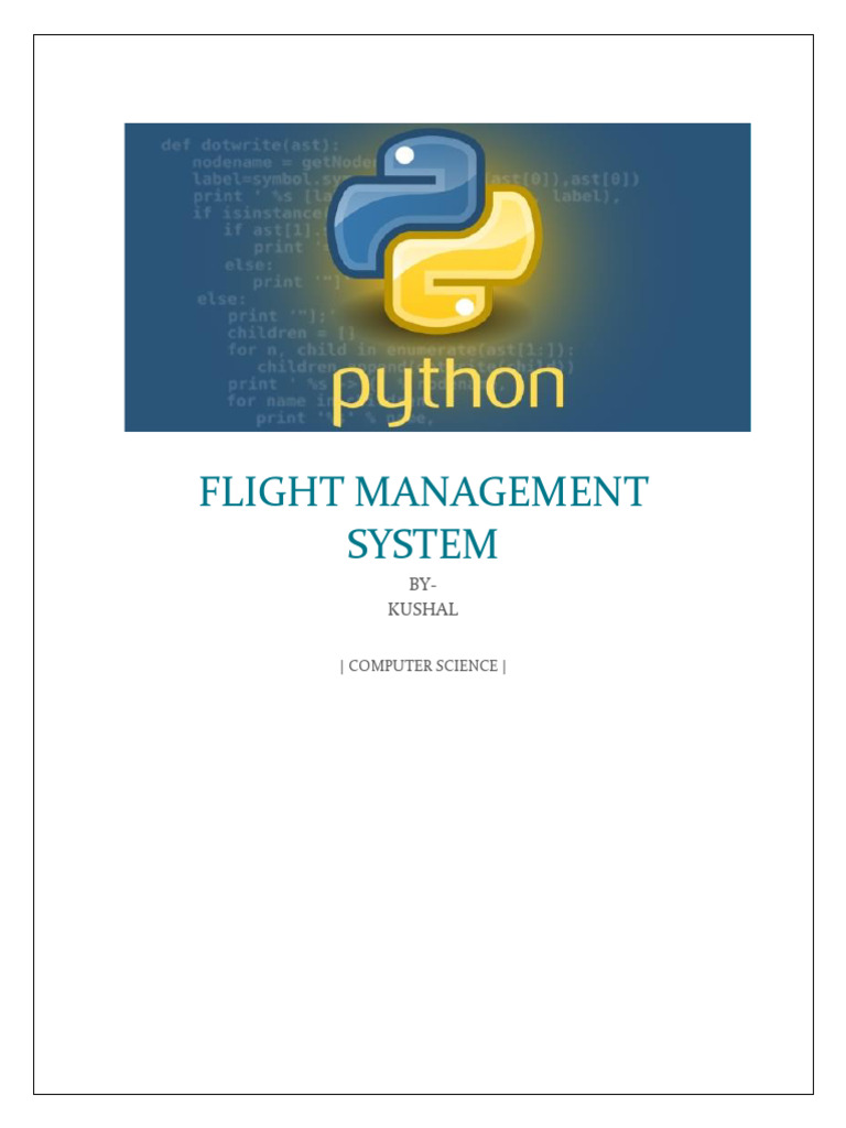 Flight Management System-1 | PDF | Databases | My Sql