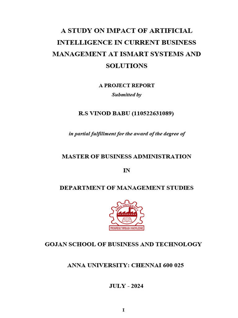 AI's Impact on Business Management | PDF | Artificial Intelligence ...