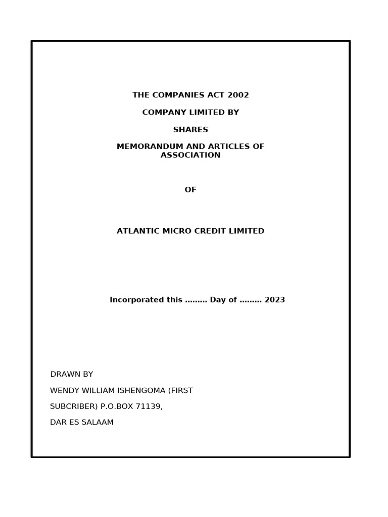 ATLANTIC MEMART DRAFT 1 | PDF | Proxy Voting | Securities (Finance)