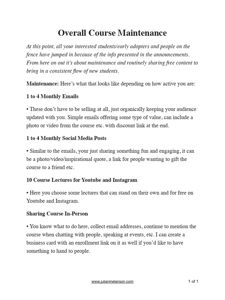 PDF+VERSION+ +Course+Marketing+and+Maintenance+ | PDF