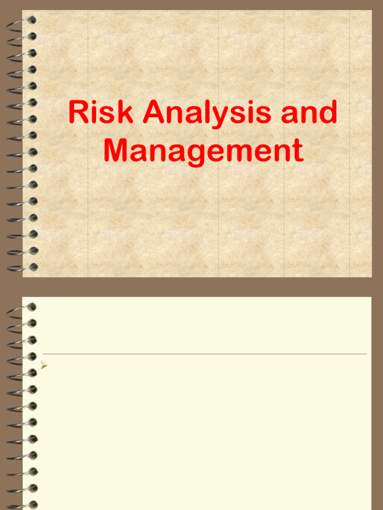 5 - Risk Analysis and Management | PDF | Risk | Risk Management