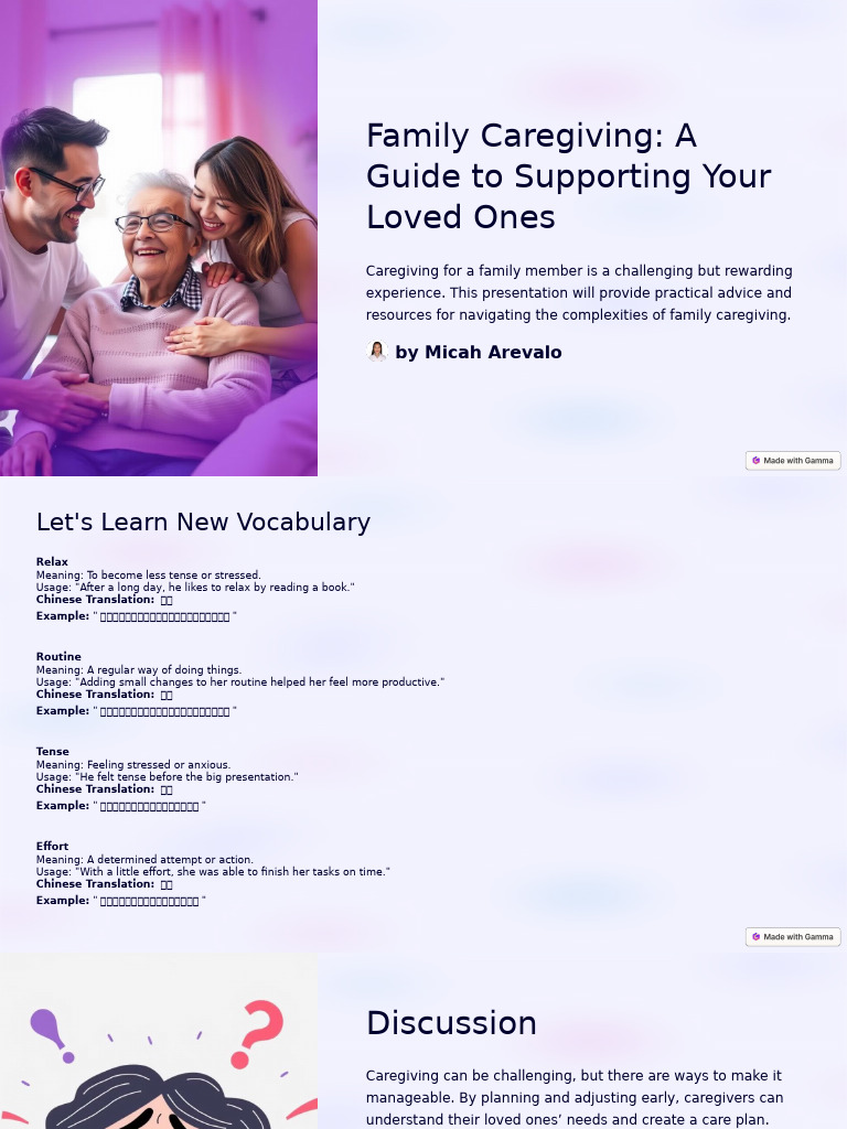 Family Caregiving A Guide To Supporting Your Loved Ones | PDF ...