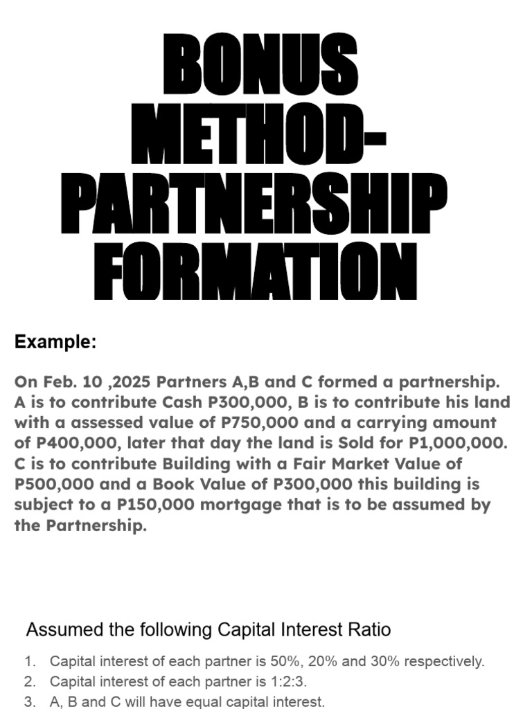 Partnership Formation and Capital Contributions | PDF