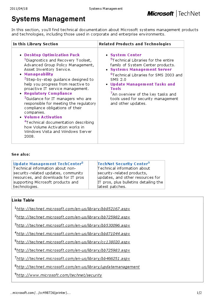 Systems Management | PDF