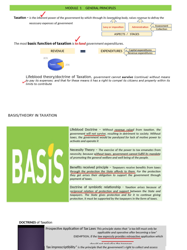General Principles of Taxation - 8455714 | PDF | Taxes | Tax Exemption