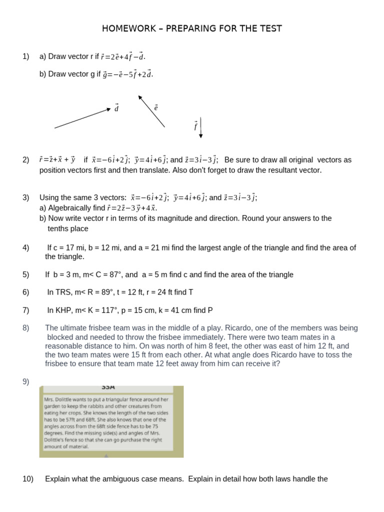 Vector Calculations and Triangle Areas | PDF