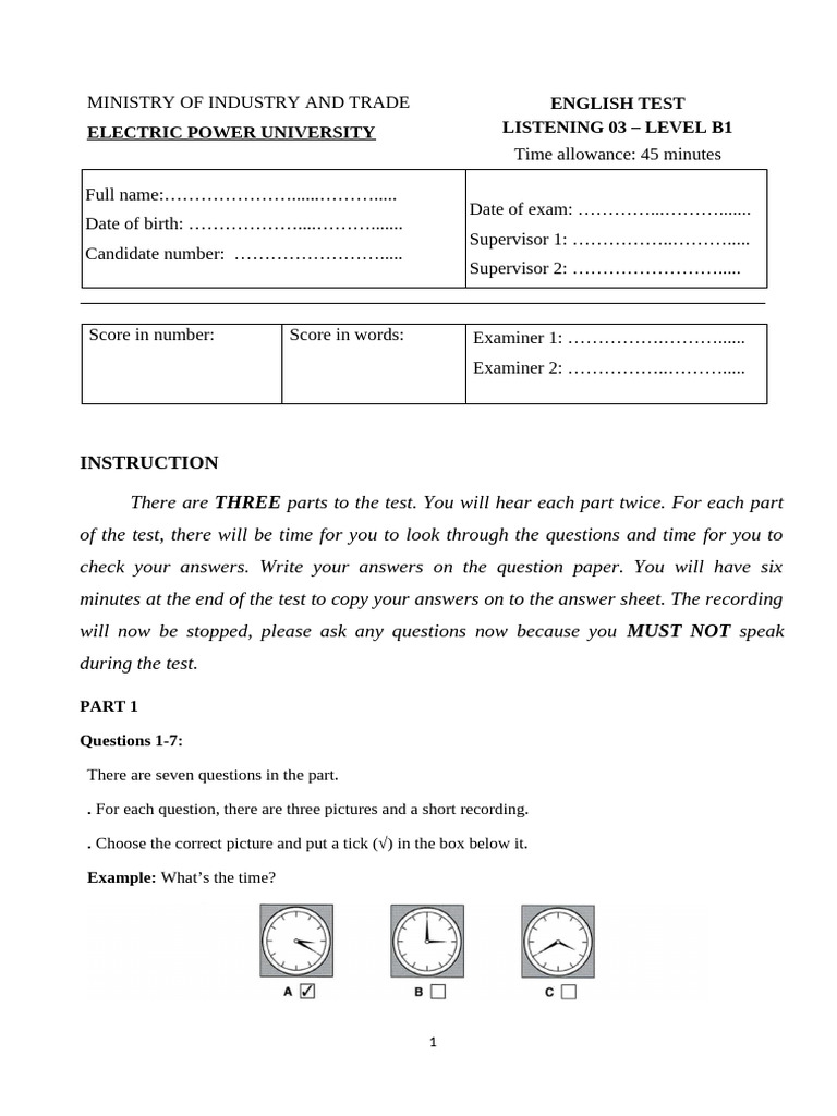 Listening Test B1: Unexpected Insights | PDF