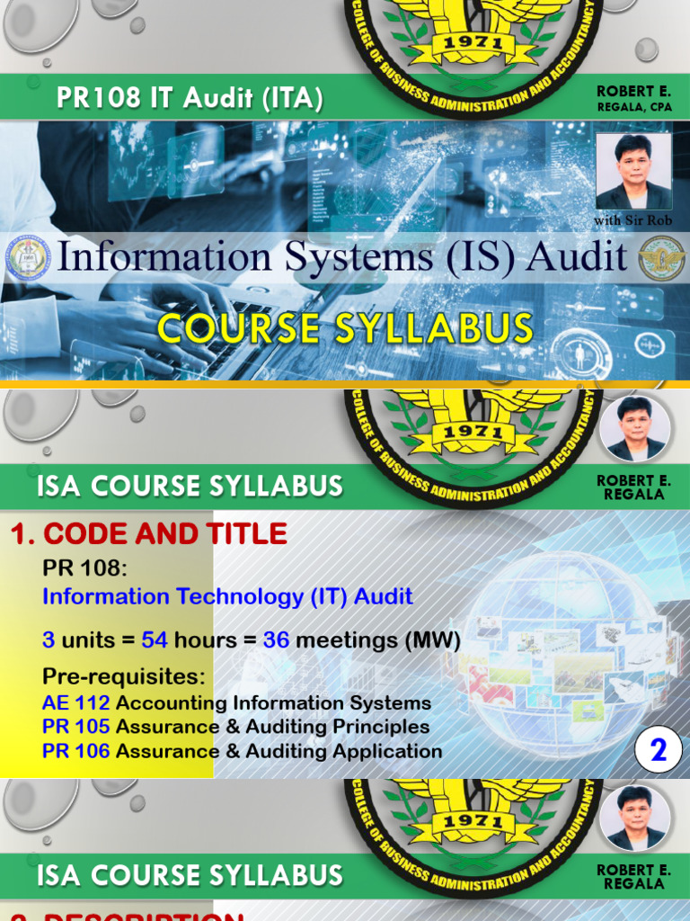 Ch00 ISA Course Syllabus 2025 | PDF | Audit | Financial Audit