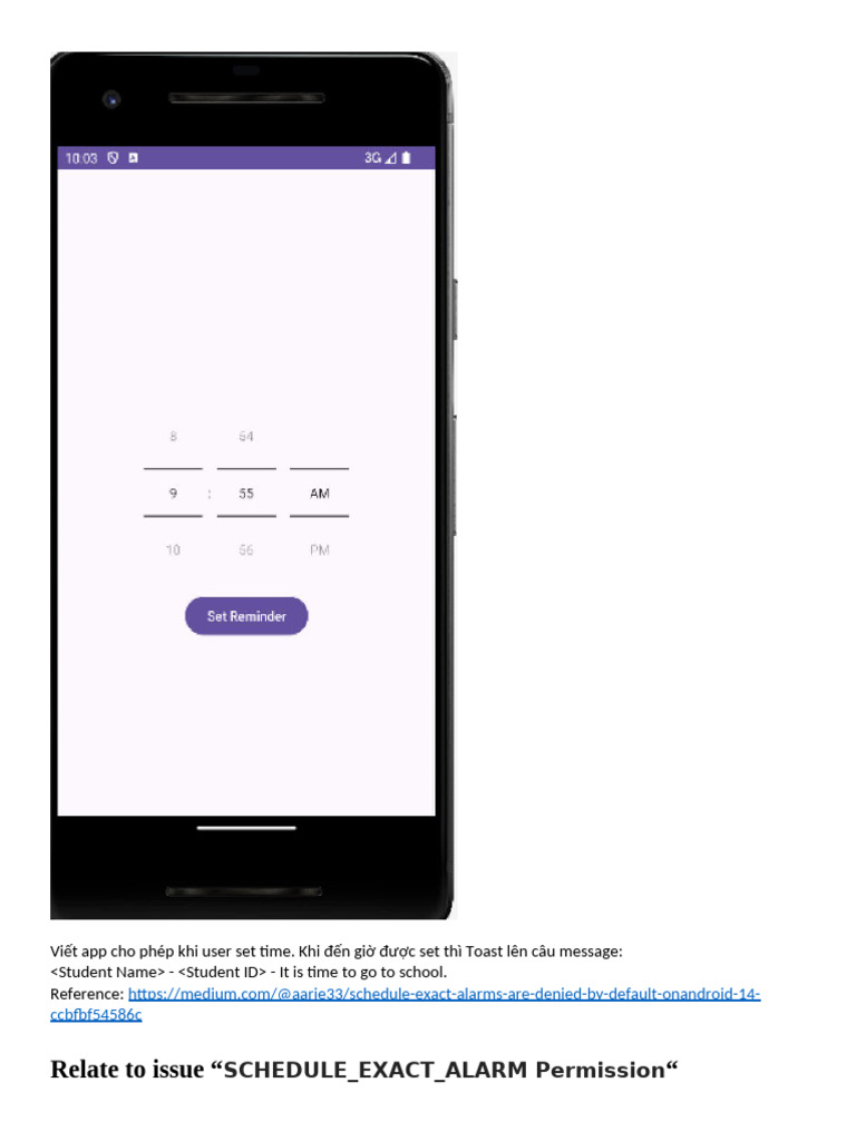 School Reminder App Development Guide | PDF