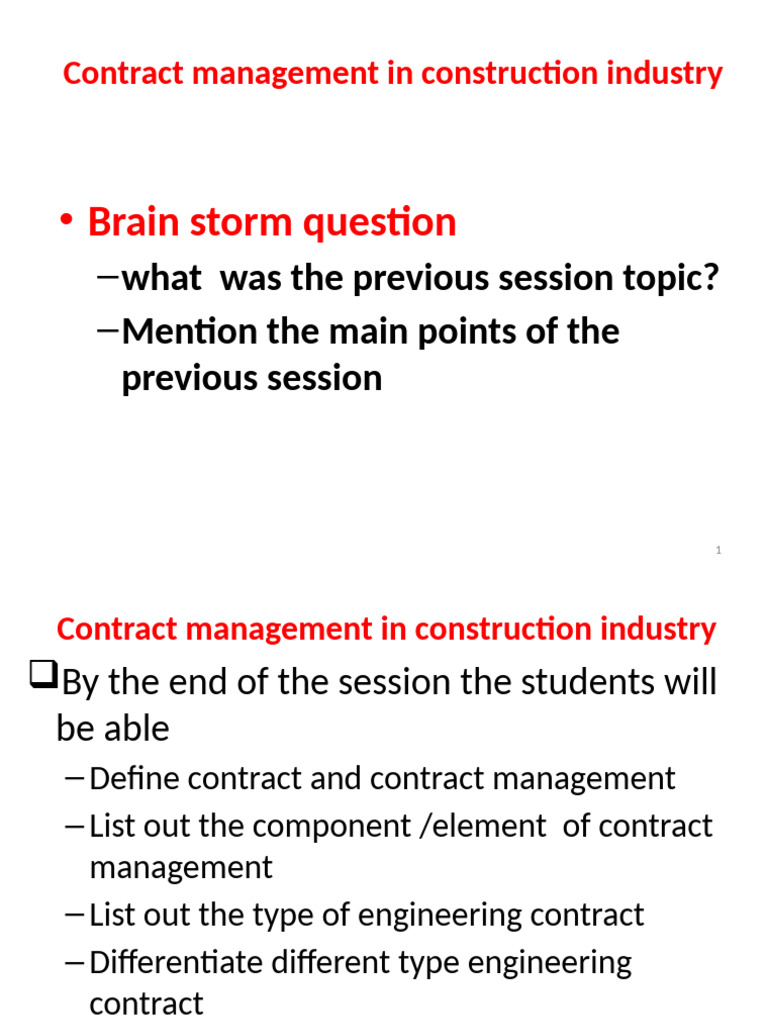 Contract Management in Construction | PDF | Offer And Acceptance ...