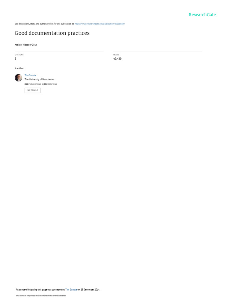 2 Good Documentation Practices | PDF | Verification And Validation ...