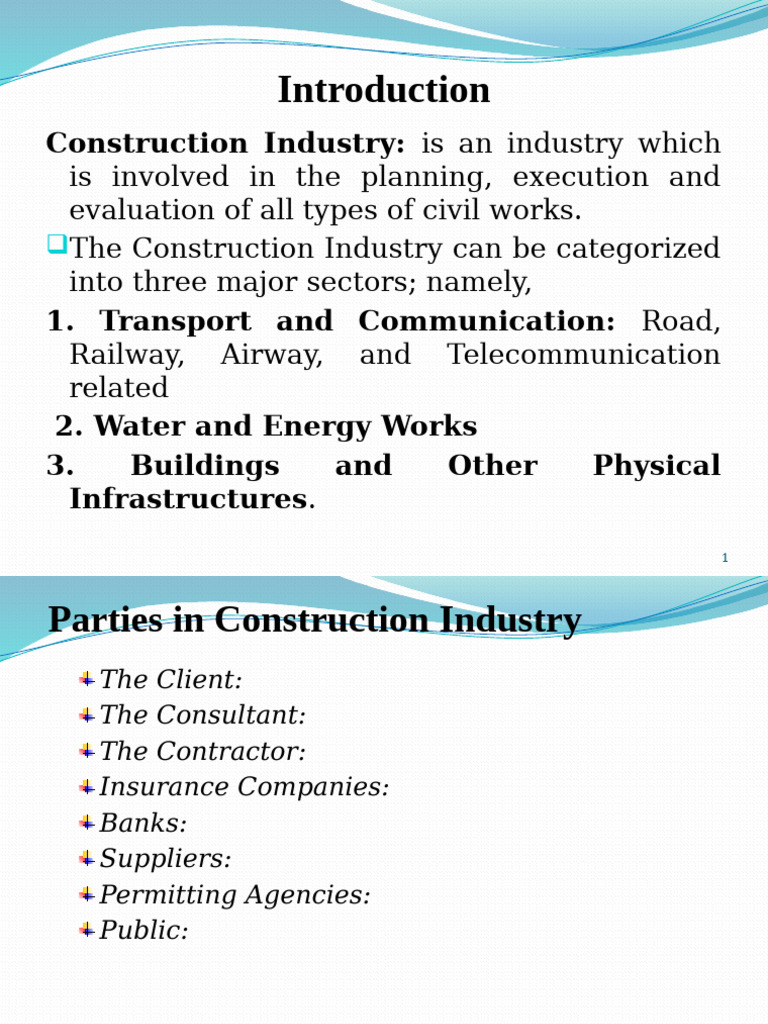 Overview of Construction Industry Roles | PDF | Economies | Business