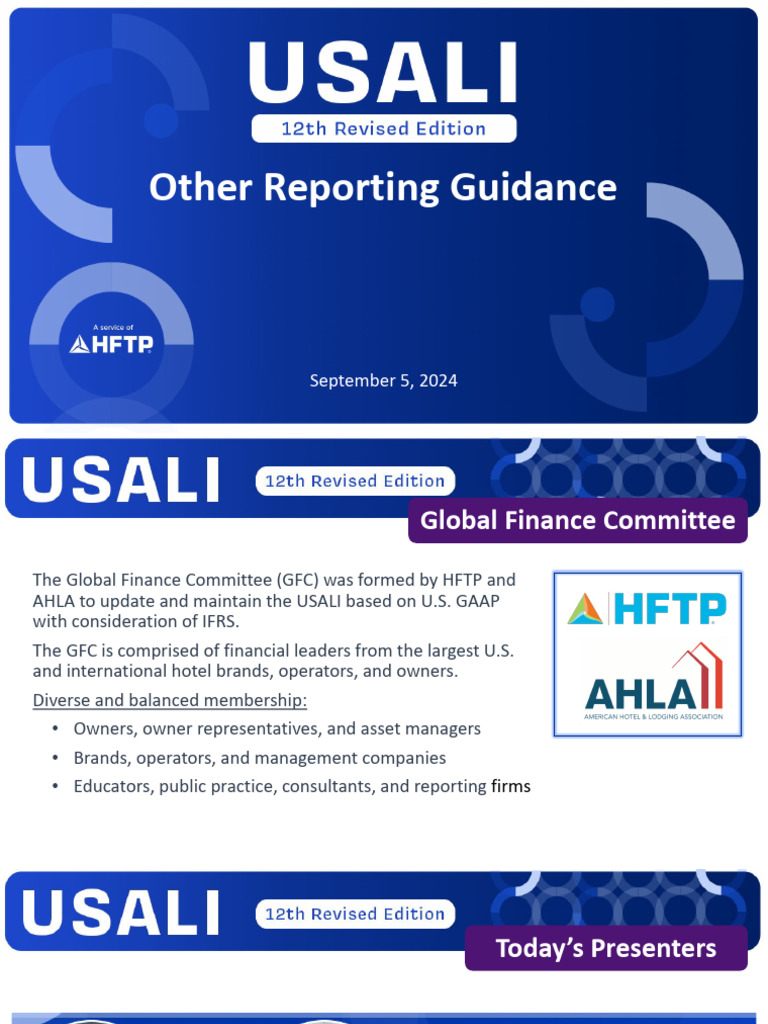 USALI 12th Edition Reporting Updates | PDF | Revenue | Income