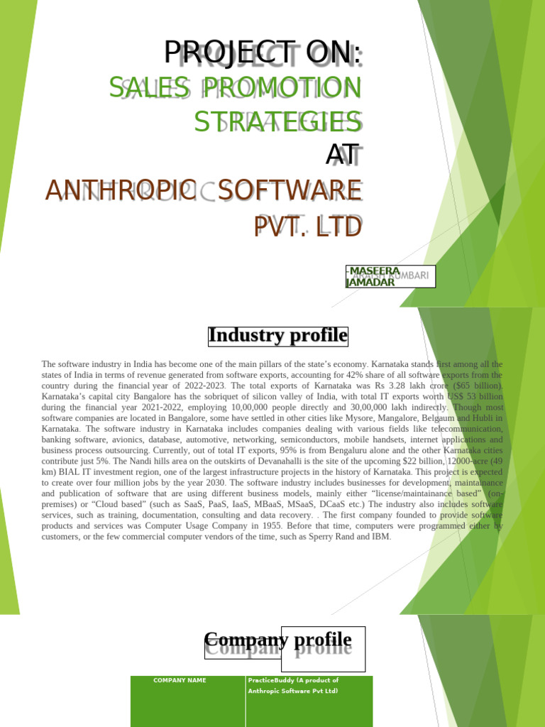 Sales Promotion Strategies at Anthropic | PDF | Business
