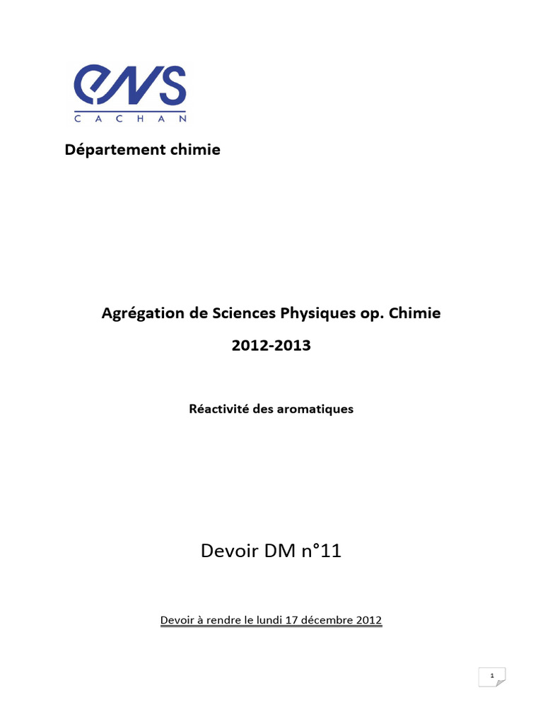 Réactivité et synthèse des aromatiques | PDF | Benzène | Chimie organique