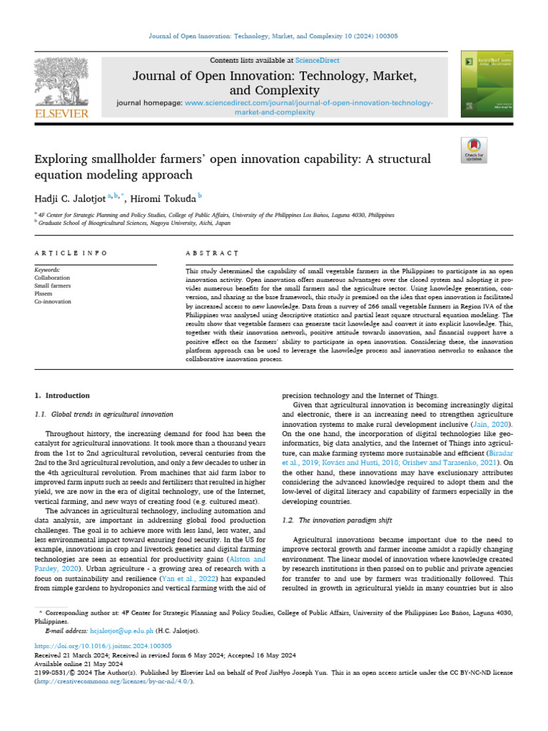Journal of Open Innovation: Technology, Market, and Complexity | PDF ...