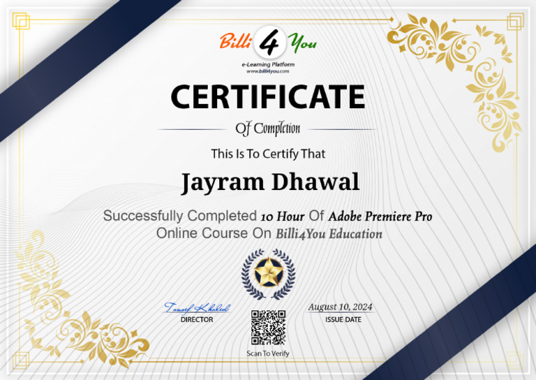 Adobe Premiere Pro Certificate | PDF