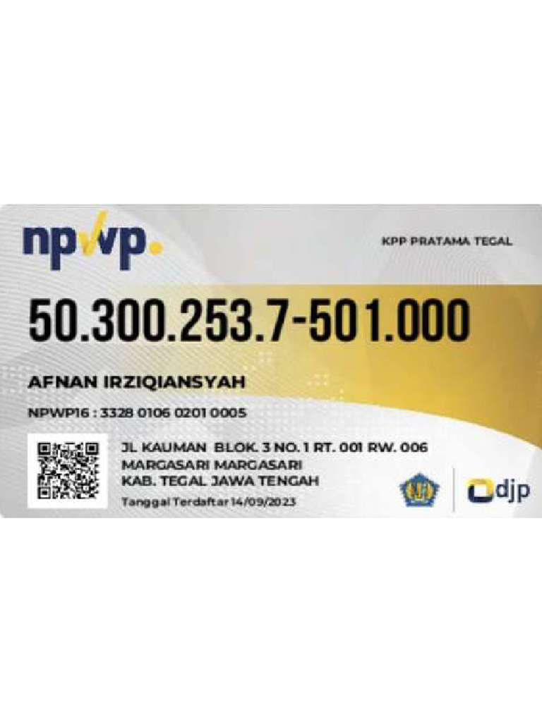 NPWP Afnan | PDF