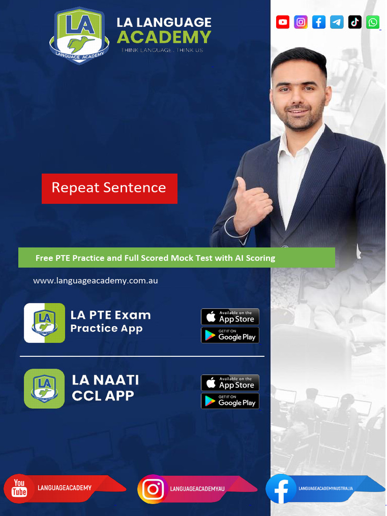 Free PTE Repeat Sentence Practice Test | PDF
