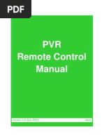 SD PVR Remote Control Manual