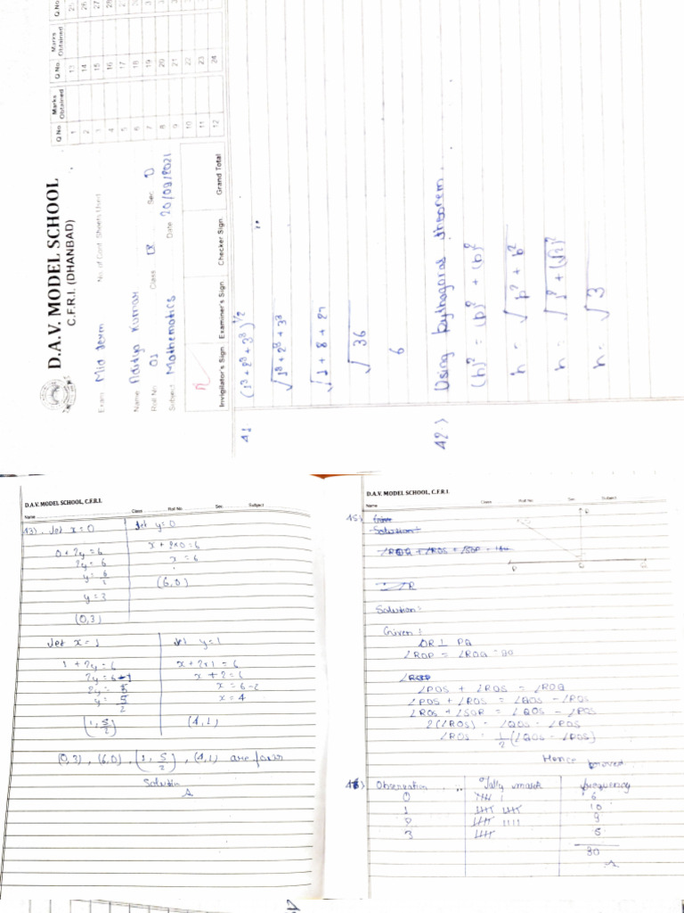 D.A.V. Model School Document Template | PDF