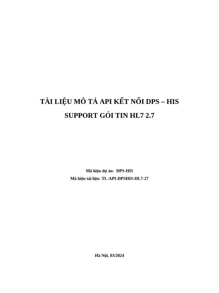 Api DPS His HL7 27 | PDF