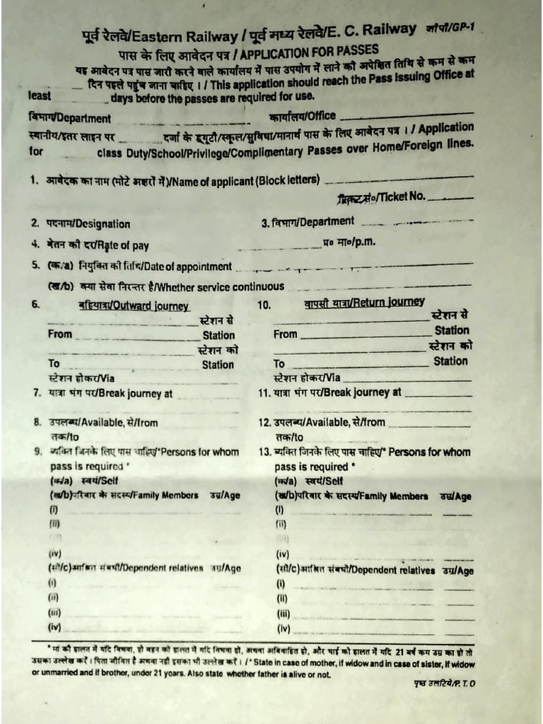 Application For Passes | PDF