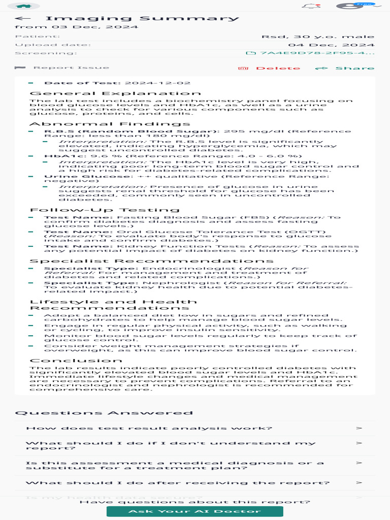 Lab Test | PDF | Diabetes | Glycated Hemoglobin